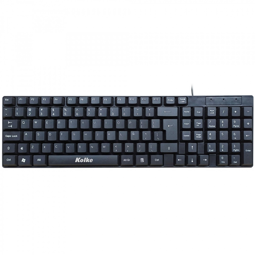 TECLADO KOLKE ESTANDAR NEGRO - KET-1413